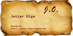 Jetter Olga névjegykártya